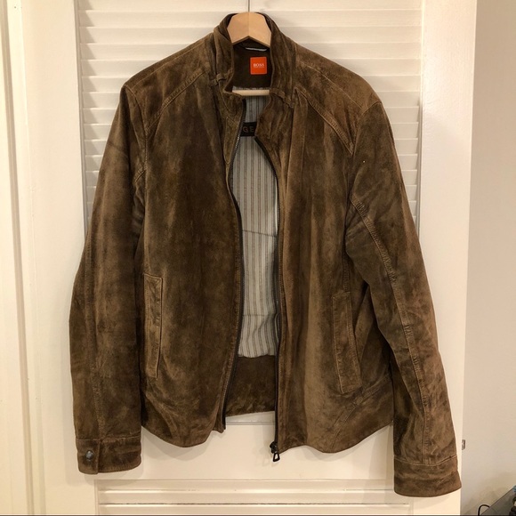 hugo boss suede jacket